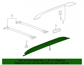 Roof rails 2pcs GMC Terrain 10-17 black