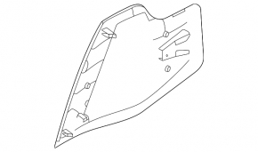 Center console trim side left Kia Niro 23- black