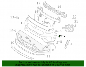 Front bumper mount right small Kia Niro 20-22