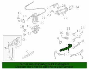 External rear right door handle assembly for Audi Q5 8R 09-17 keyless, with chrome