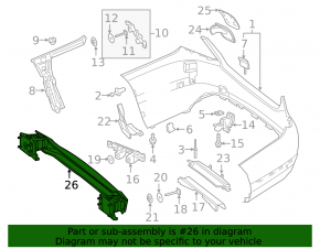 Mercedes C-class W205 15-18 rear bumper reinforcement rusty