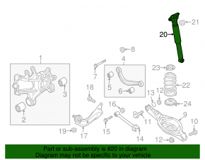 Shock absorber rear left Mazda 3 14-16 BM