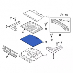 Ford Escape MK3 13 Trunk Floor - Black