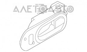 Black inner front left door handle for Mazda CX-7 06-09