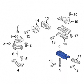 Engine mount rear Ford Edge 15-24 2.7T