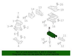 Engine mount rear Ford Edge 15-24 2.7T