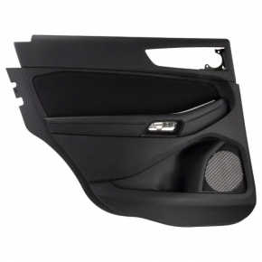 Door trim panel, rear left, Ford Edge 15-18, black, leather