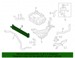 Lexus CT200h 11-17 inverter cooling radiator