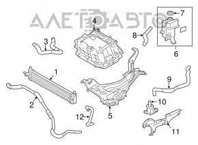 Lexus CT200h 11-17 inverter cooling radiator