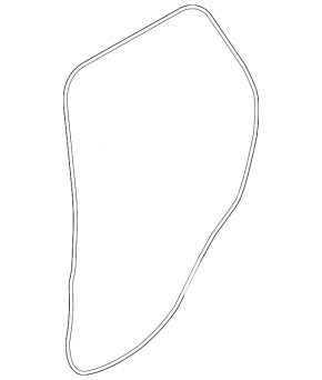 Rear left door seal for Land Rover Range Rover Sport 13-22