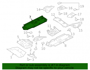Right underbody protection for Porsche Cayenne 19-23 E-hybrid