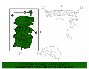 Lexus IS250 IS350 06-13 Air Filter Housing Rusty Mount