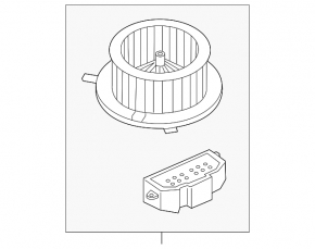 Audi Q3 8U 15-18 heater fan motor with resistor