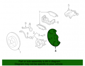 Rear Left Brake Disc Cover GMC Terrain 10-17