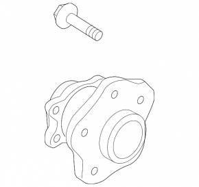 Rear left hub Nissan Rogue Sport 17-22 AWD