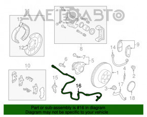 ABS Sensor Rear Right Nissan Rogue 14-17 AWD
