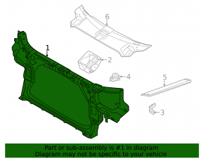 Audi A8 10-18 radiator panel TV