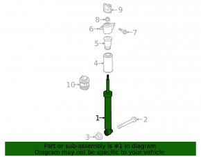 Rear left shock absorber for Audi S6 20-25