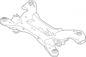 Infiniti QX50 19-25 AWD rear subframe, microcracks, rusty