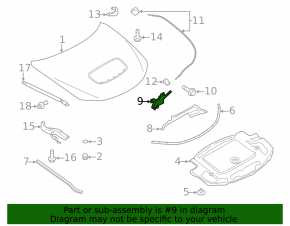 Hood Lock Subaru Impreza WRX GH 08-14