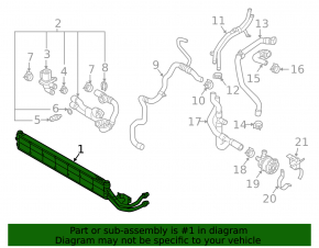 Radiator cooling water VW Jetta 19- 1.4T