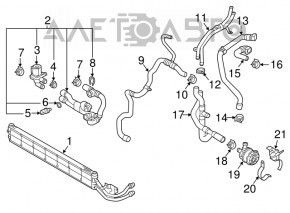 Radiator cooling water VW Jetta 19- 1.4T