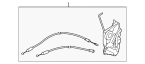 Subaru Legacy 15-17 front right door lock without cables