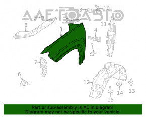 Front right wing Jeep Compass 17- graphite PSQ