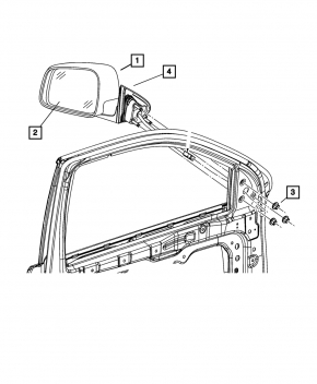 Left side mirror complete Jeep Grand Cherokee WK2 11-18 7+6 pin, auto-dimming, heated, turn signal, chrome