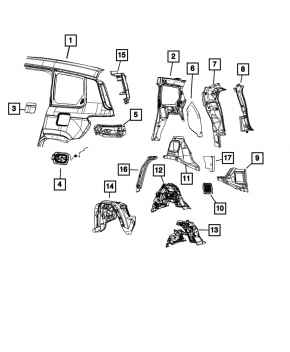 Jeep Grand Cherokee WL 22-25 PHEV Fuel Door Housing