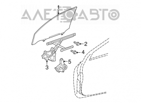 Front left window lifter with motor for Toyota Rav4 2006-2012
