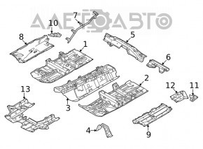 Front right underbody protection Nissan Rogue 21-23 JP built