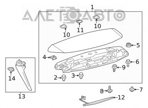 Lexus RX350 RX450h 16-22 trunk lid spoiler