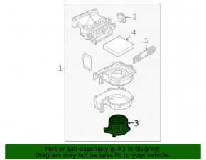 Mitsubishi Outlander 22-25 heater fan motor