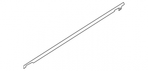 Molding door-glass central rear right Nissan Leaf 18-matt