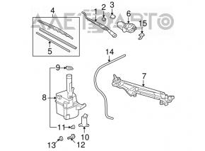 Left windshield wiper arm for Toyota Solara 2.4 04-08