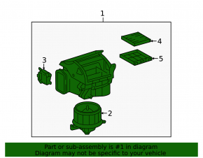 Bare fan housing, right side of Lexus LS460 LS600h 07-12
