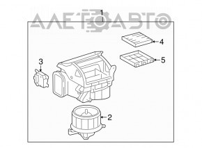 Bare fan housing, right side of Lexus LS460 LS600h 07-12