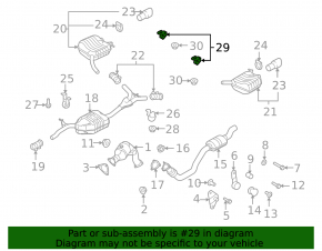 Rear left muffler bracket Audi A4 B8 13-16 rest 2.0T