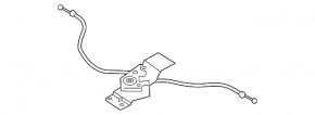 Hood lock release handle under the hood Audi A5 F5 17-