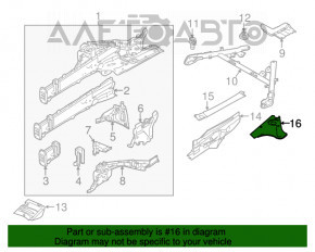 Rear right hood trim Porsche Panamera 14-16