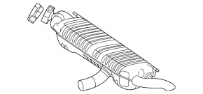 Muffler rear barrel Mercedes W167 GLE 350 24-25 2.0T