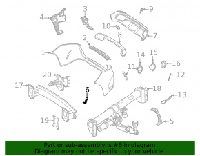Rear bumper bracket left Mercedes W167 GLE 350 450 20-23 small, AMG pkg