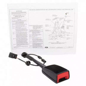 Driver's seat belt latch Ford Focus mk3 15-18 black with sensor, scuffs