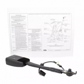 Driver's seat belt latch Ford Focus mk3 15-18 black with sensor, scuffs