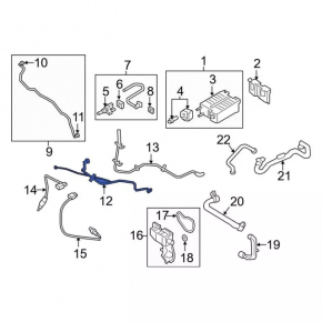 Fuel pressure sensor Ford Escape MK3 13- with tubes