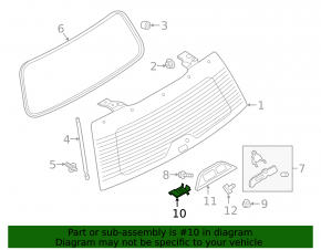 Ford Bronco Sport 21-25 Tailgate Glass Lock
