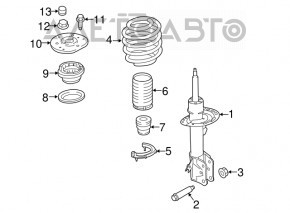 Front left shock absorber Ford Edge 19-24 2.0T, 2.7T AWD