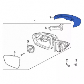 Left side mirror cover for Ford Escape MK4 20-22 under the turn signal