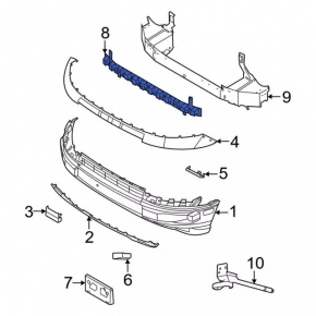 Ford Bronco Sport 21-25 Front Bumper Absorber